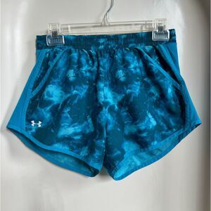 Under Armour Fusion Women's Medium Deep Sea Blue Lined Athletic Shorts Small